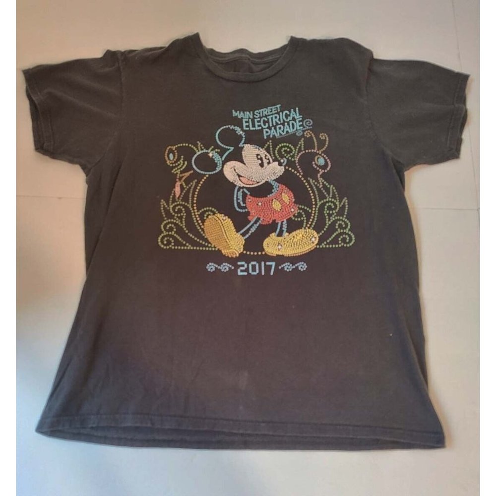 Disney Parks Main Street Electrical Parade Mickey Mouse Cast T Shirt WDW medium
